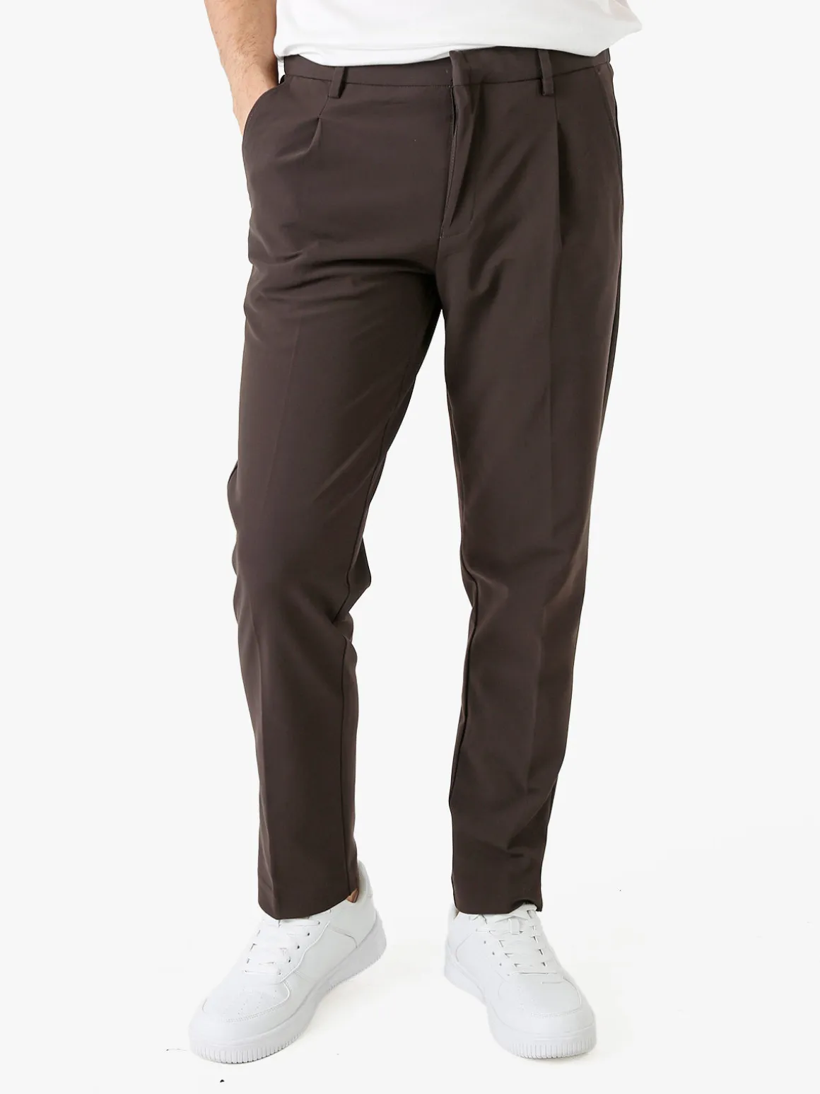 Warren Webber Pantaloni casual da uomo a gamba dritta - moro