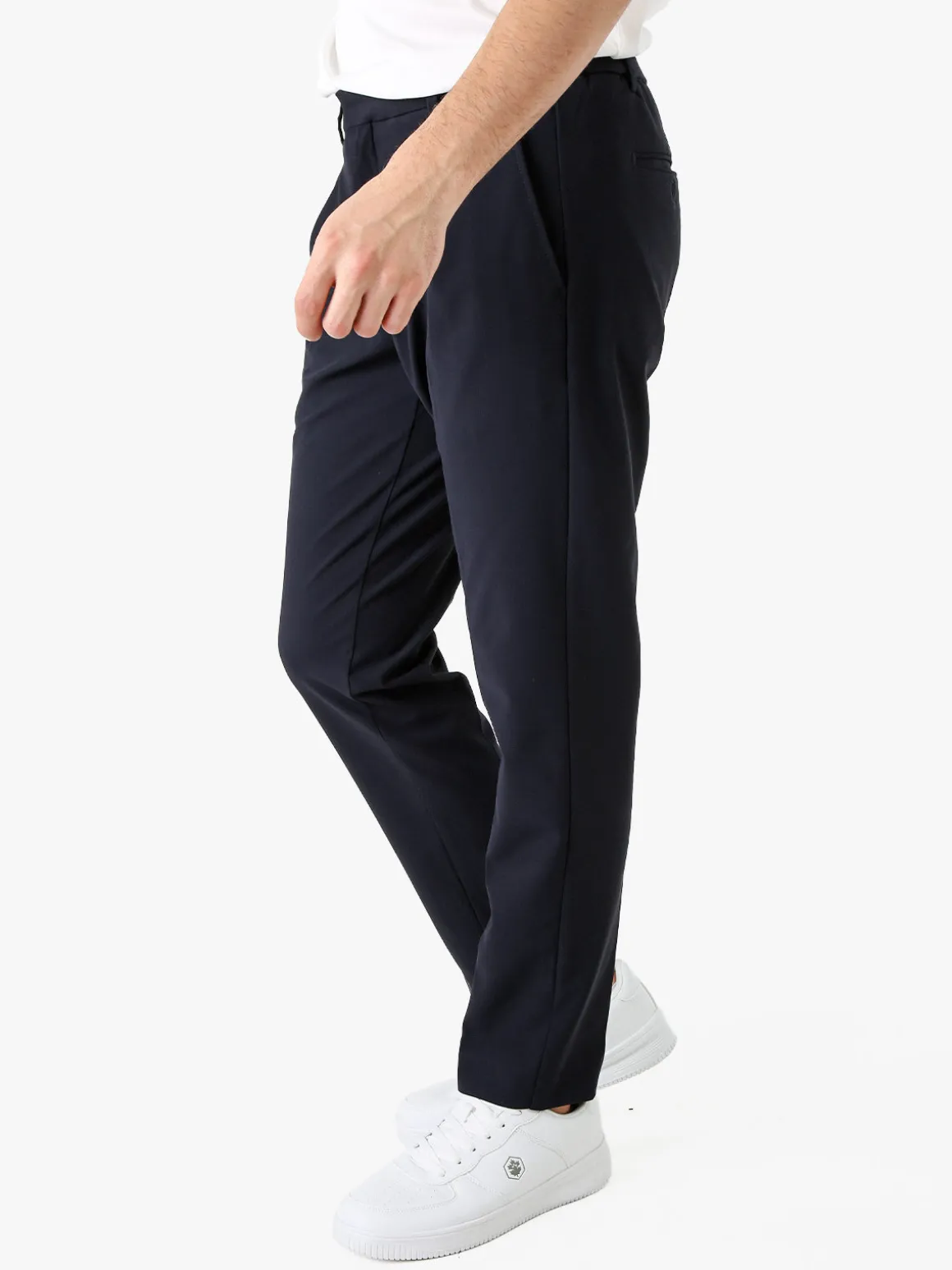 Warren Webber Pantaloni casual da uomo a gamba dritta - blu scuro