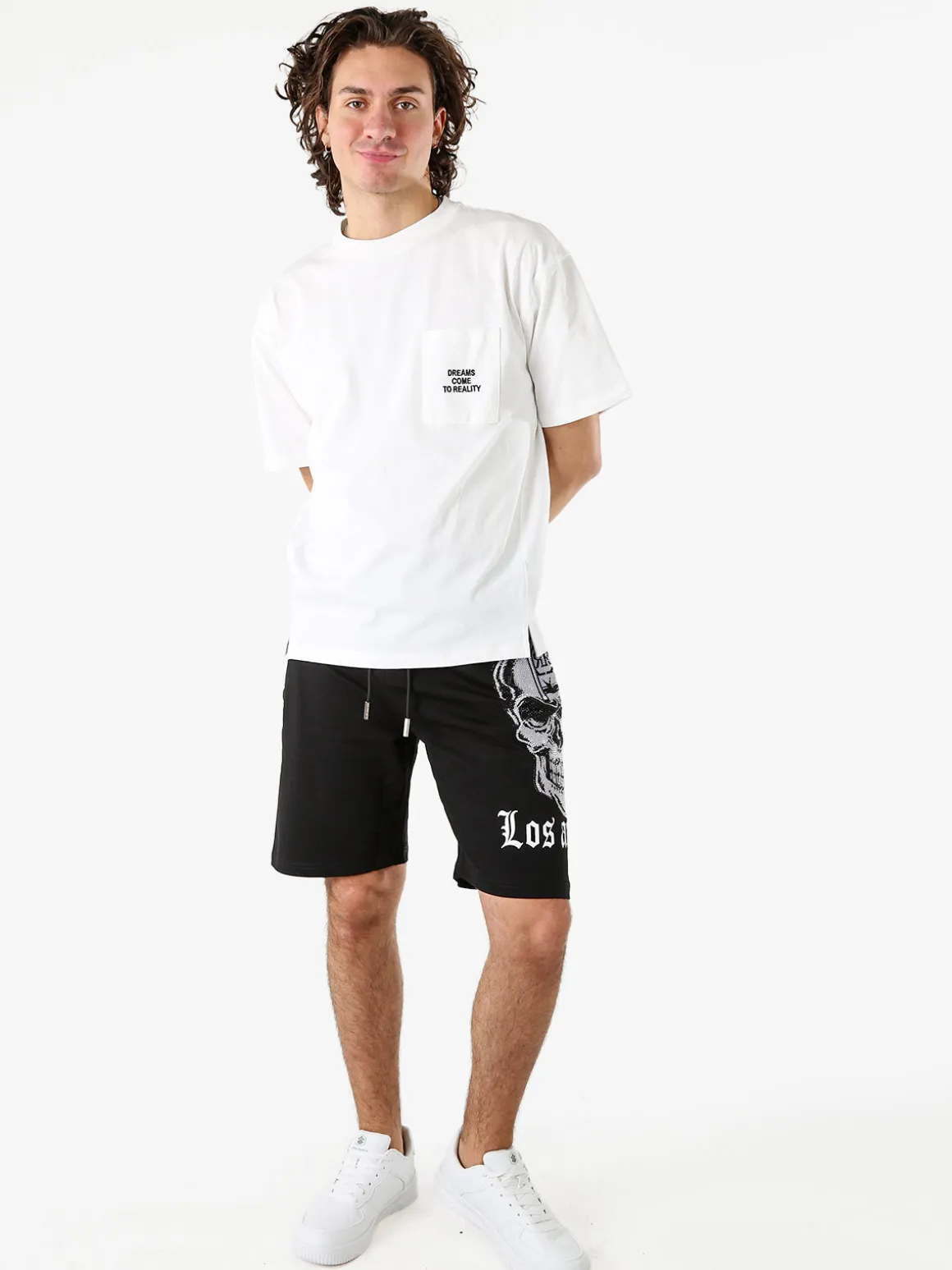 Warren Webber T-shirt oversize da uomo in cotone - bianco