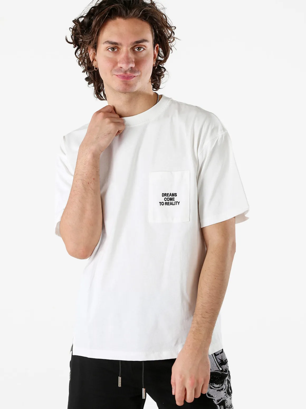 Warren Webber T-shirt oversize da uomo in cotone - bianco