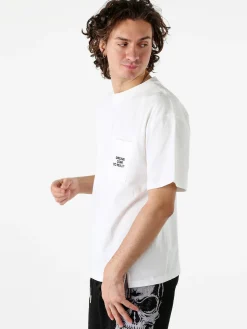 Warren Webber T-shirt oversize da uomo in cotone - bianco