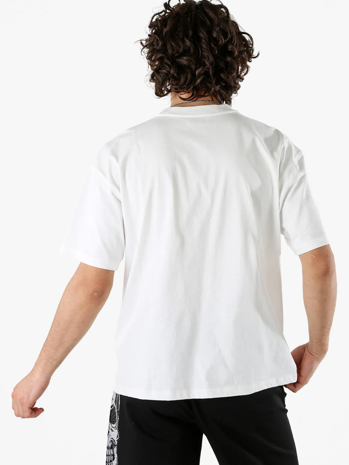 Warren Webber T-shirt oversize da uomo in cotone - bianco