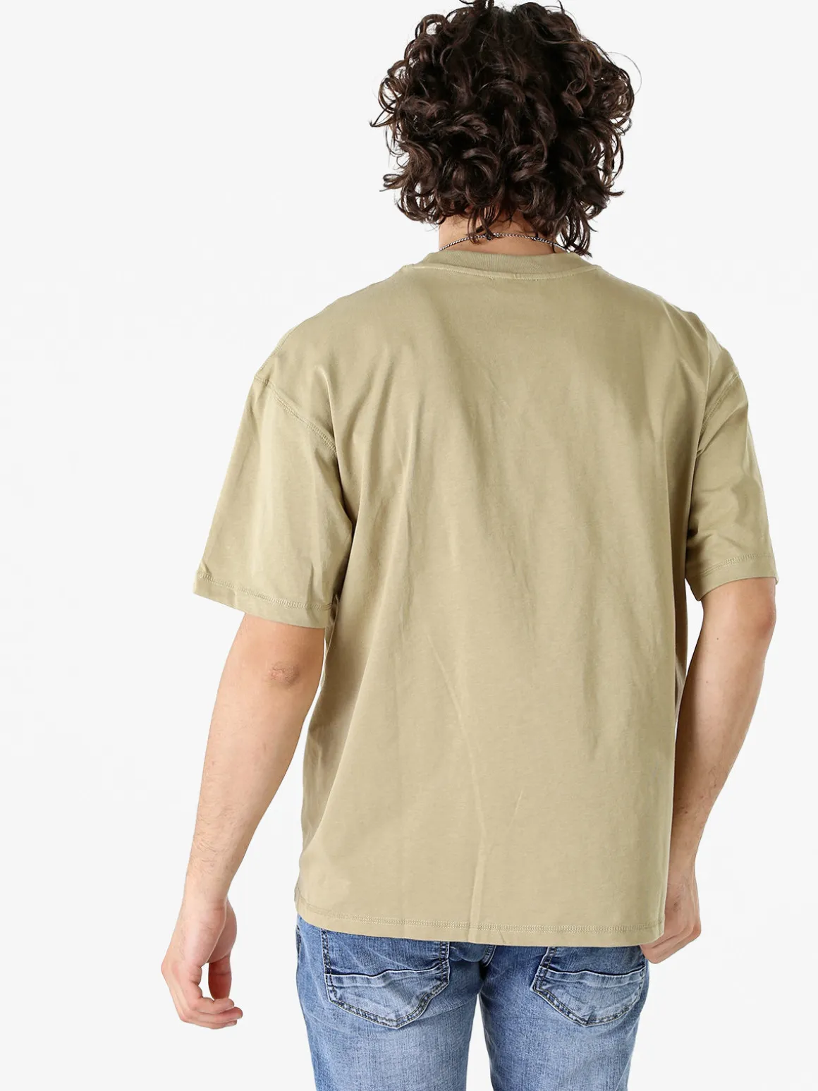 Warren Webber T-shirt oversize da uomo in cotone - khaki