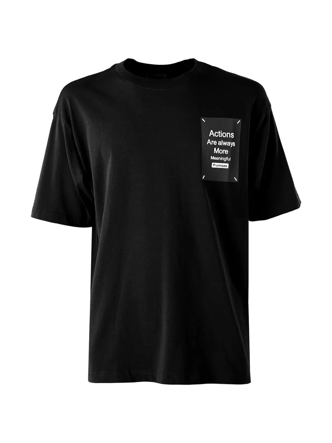Warren Webber T-shirt oversize da uomo in cotone - nero