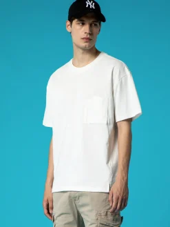 Warren Webber T-shirt uomo in cotone con doppio taschino