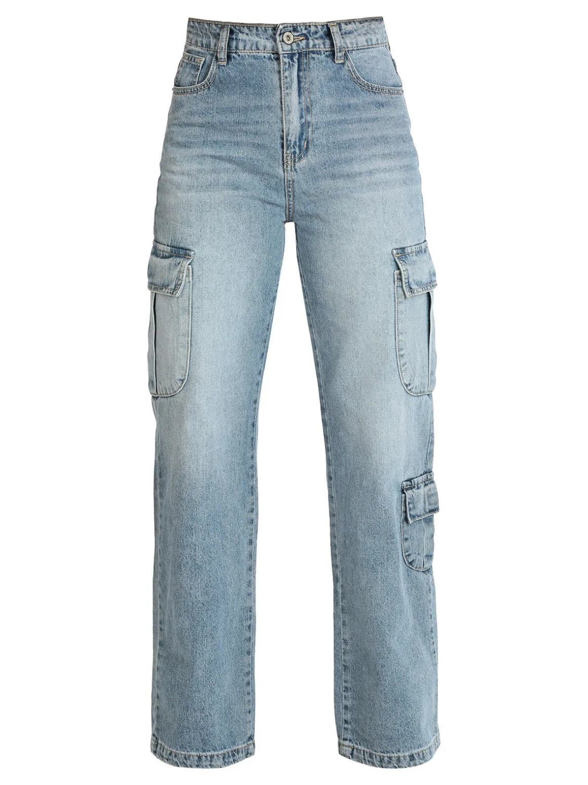 Water Jeans Jeans donna a gamba larga con tasconi