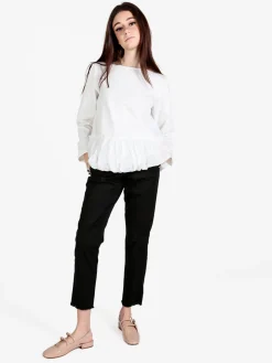 Wendy Trendy Maglia donna oversize con bordo finale a palloncino