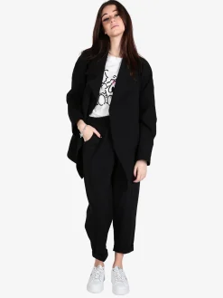 Wendy Trendy Trench donna aperto con spalle cadenti