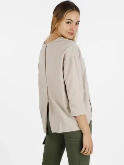 Wendy Trendy T-shirt donna a manica lunga con spacco dietro
