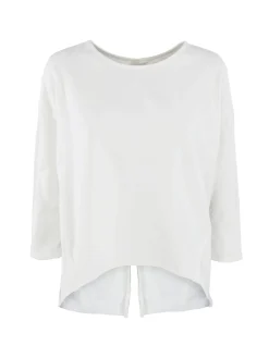 Wendy Trendy T-shirt donna a manica lunga con spacco dietro
