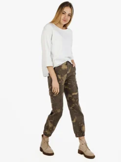 Wendy Trendy T-shirt donna a manica lunga con spacco dietro