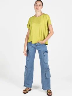 Wendy Trendy T-shirt donna oversize in cotone