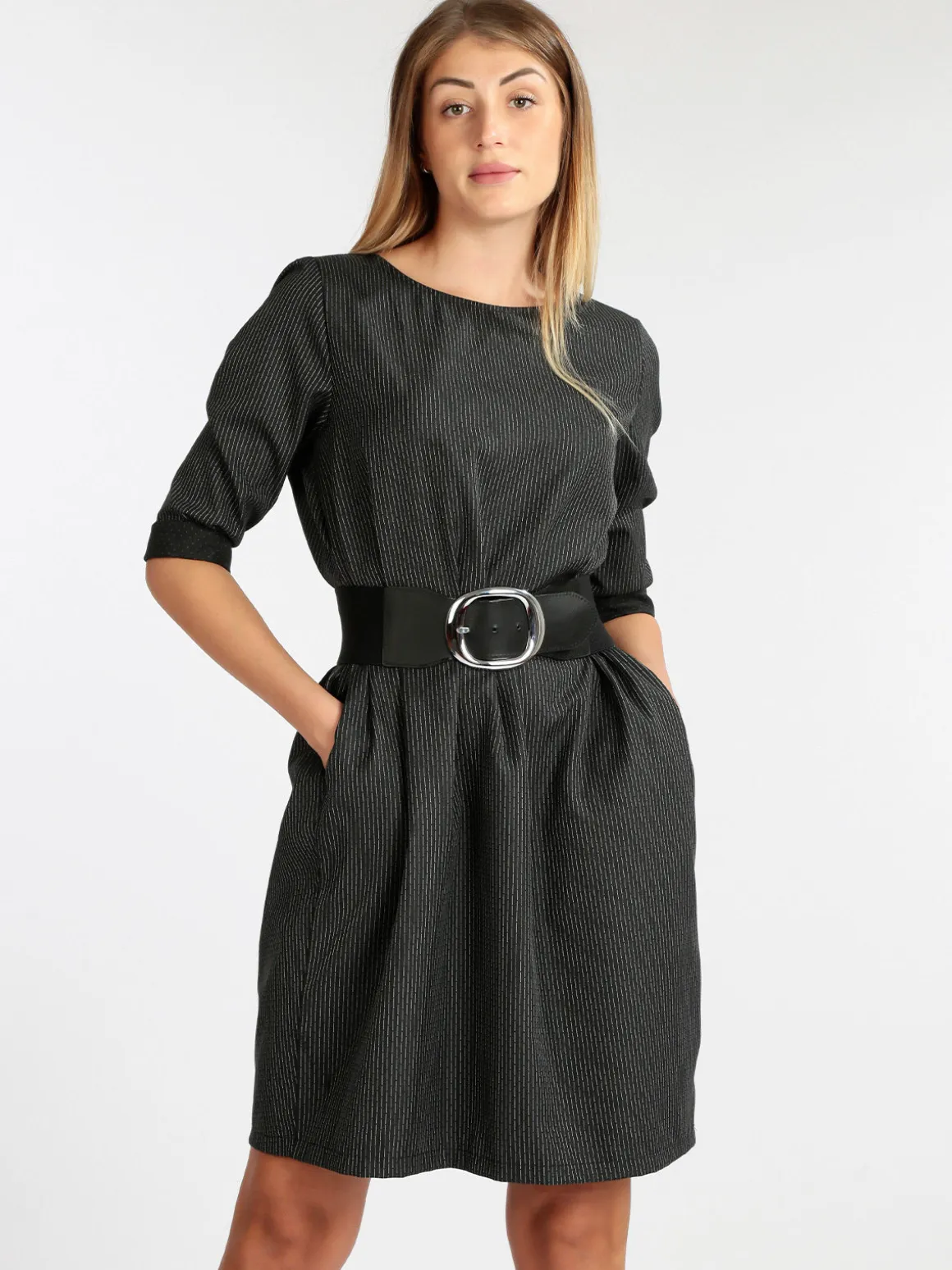 Wendy Trendy Vestito morbido effetto gessato