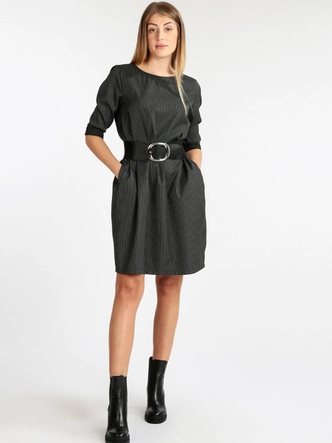 Wendy Trendy Vestito morbido effetto gessato