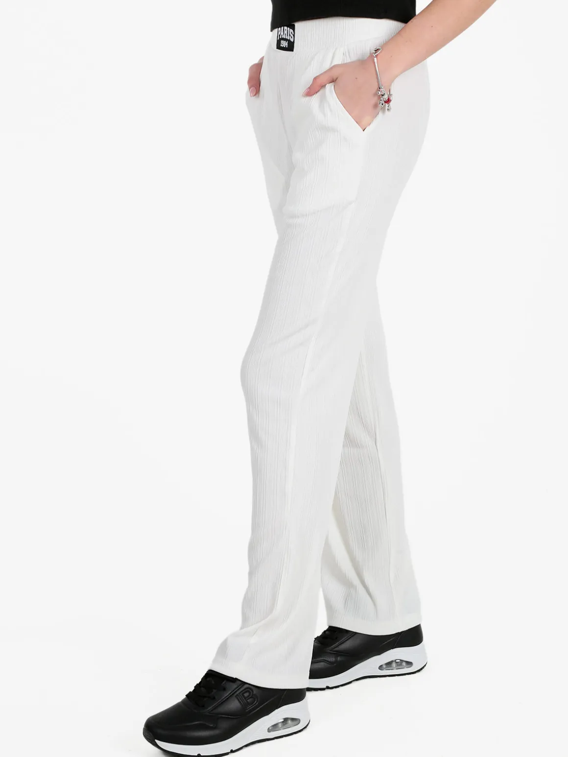 Wit Girl Pantaloni donna leggeri con elastico in vita
