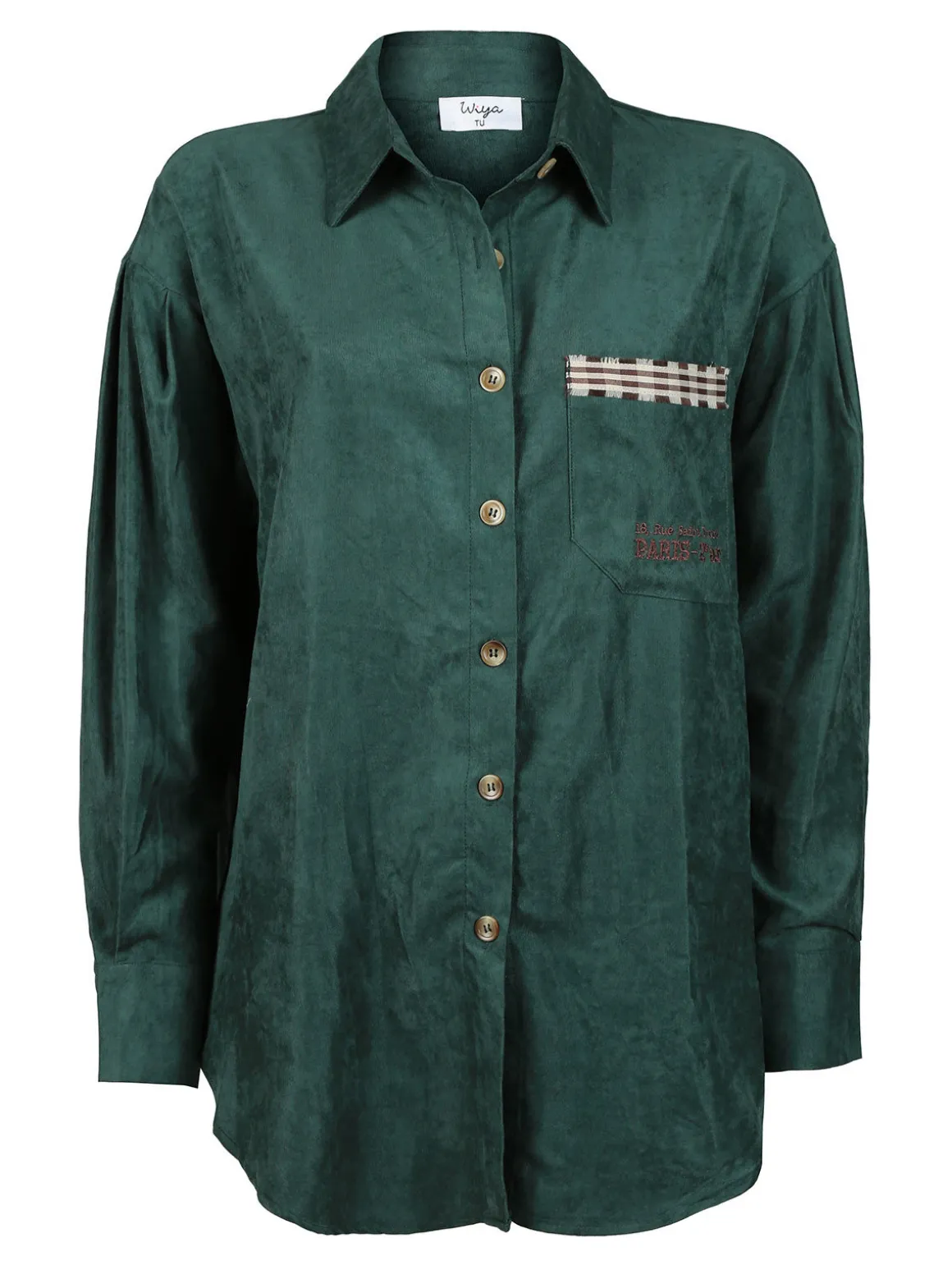 Wiya Camicia donna oversize con taschino
