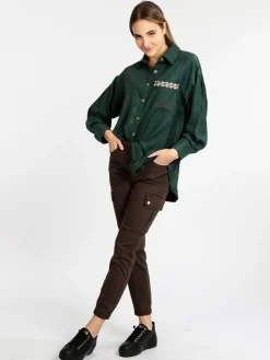 Wiya Camicia donna oversize con taschino