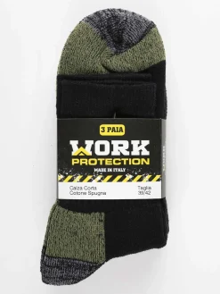 Work Confezione da 3 paia di calze corte da lavoro uomo