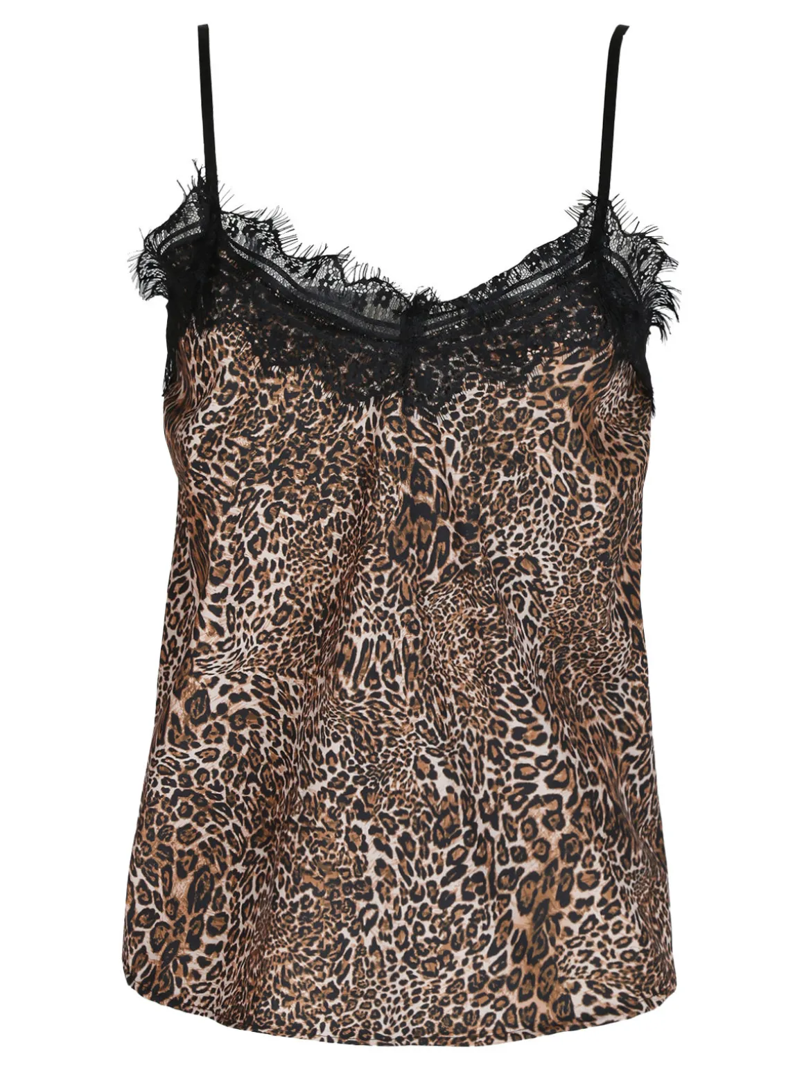 W.Studio Top donna effetto raso con stampa animalier