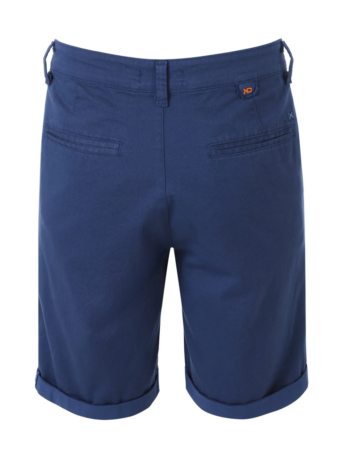 X-Cape Bermuda da uomo in cotone con stampa micro texture - blu