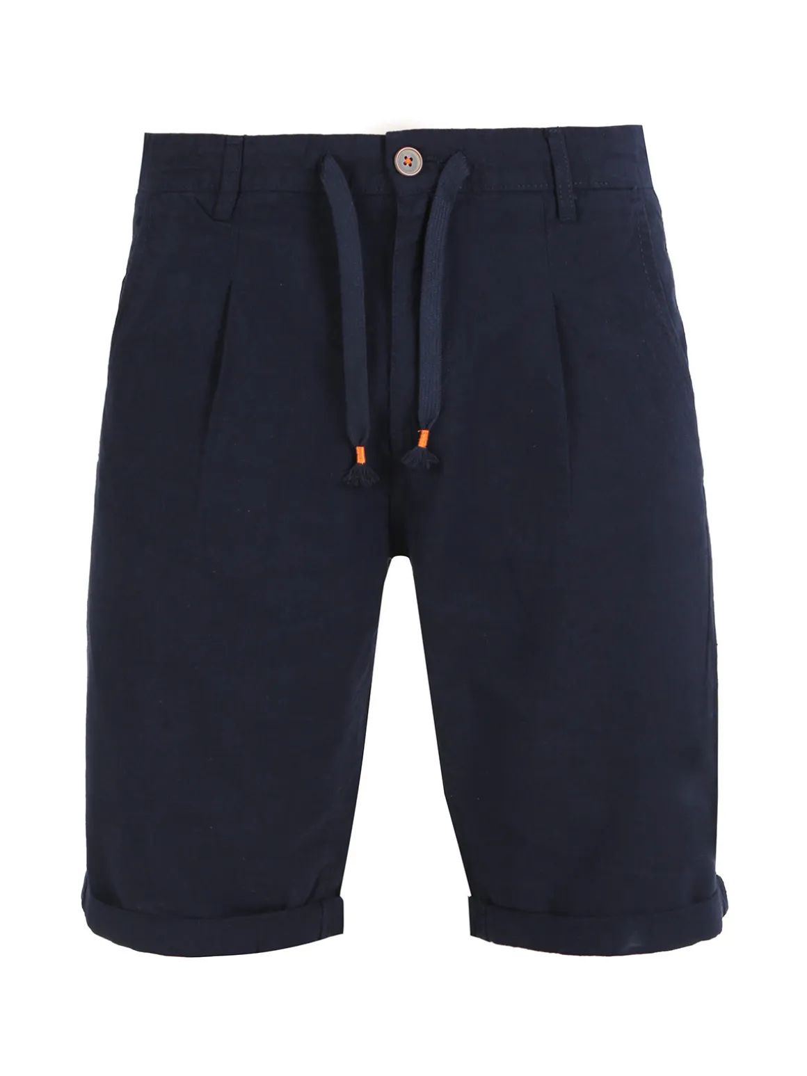 X-Cape Bermuda uomo in misto lino e cotone - blu scuro