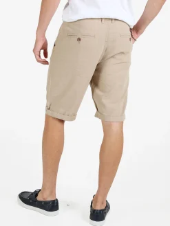 X-Cape Bermuda uomo in misto lino e cotone - beige