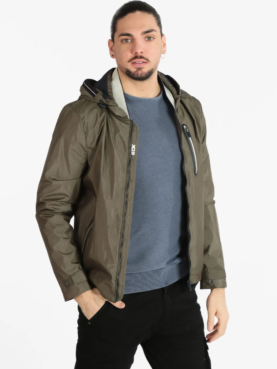 X-Cape BLACKJACK Giacca a vento leggera da uomo con cappuccio