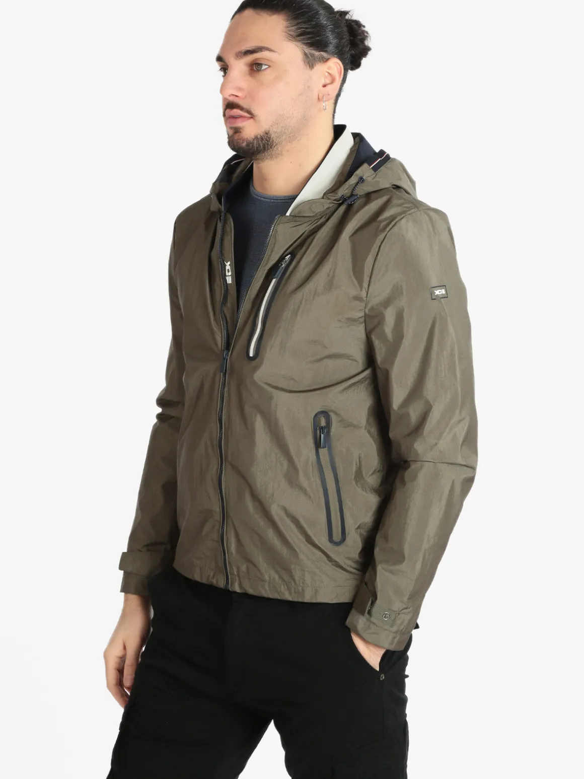 X-Cape BLACKJACK Giacca a vento leggera da uomo con cappuccio