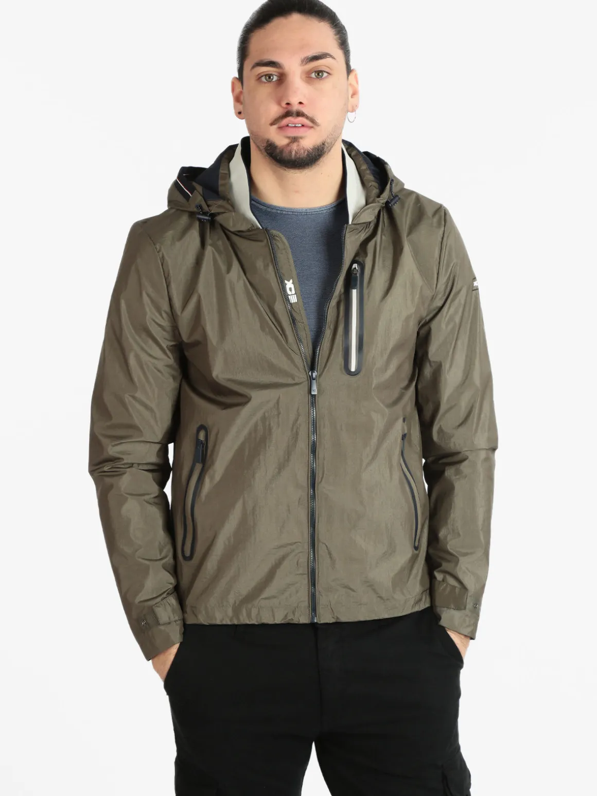 X-Cape BLACKJACK Giacca a vento leggera da uomo con cappuccio