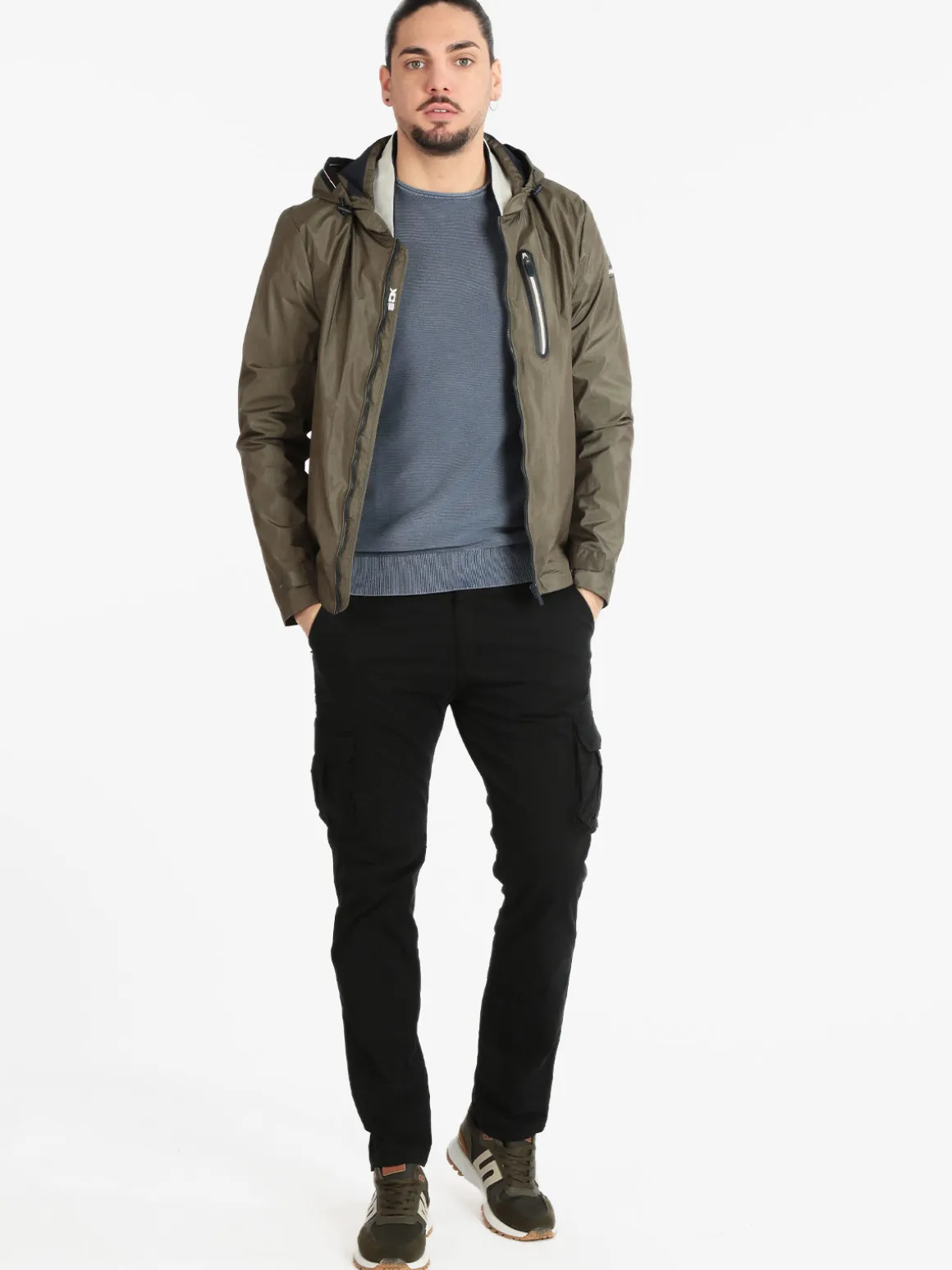 X-Cape BLACKJACK Giacca a vento leggera da uomo con cappuccio