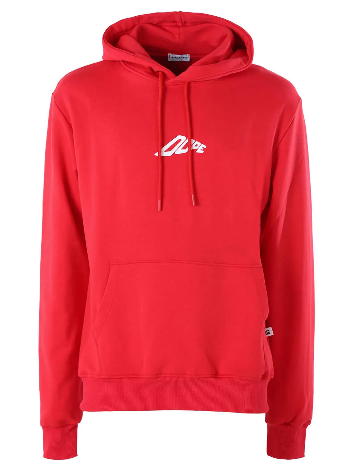 X-Cape Felpa da uomo in cotone con cappuccio - rosso