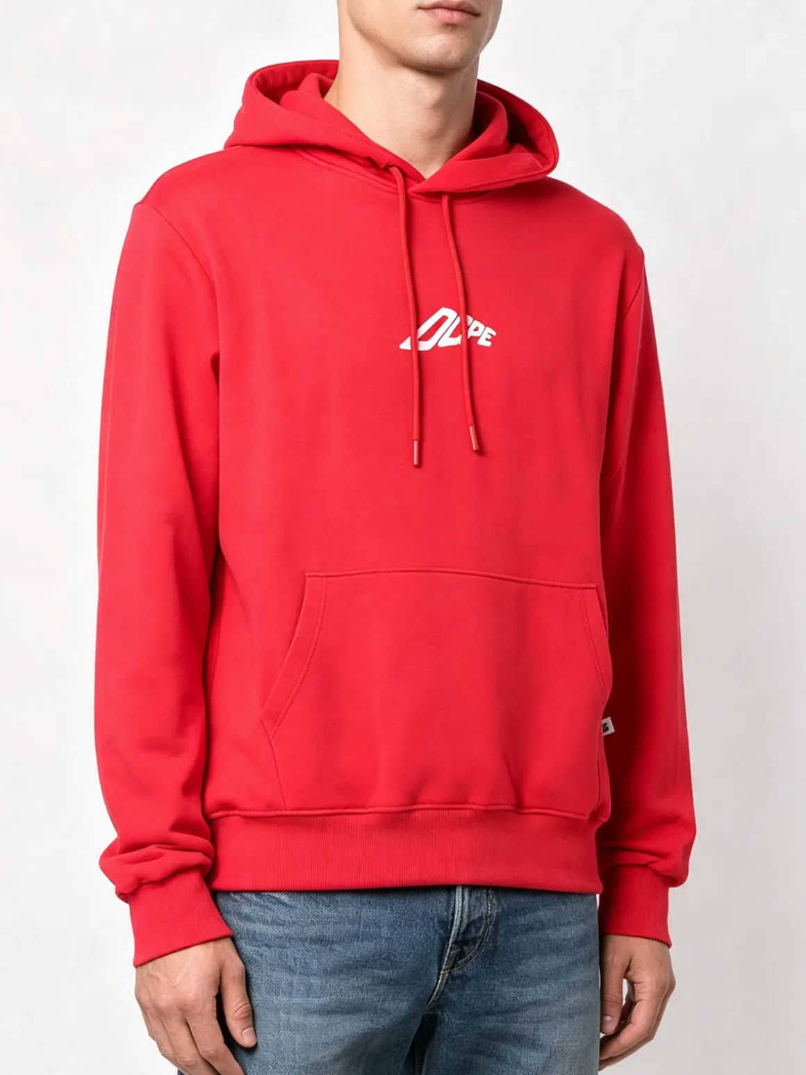 X-Cape Felpa da uomo in cotone con cappuccio - rosso