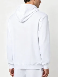 X-Cape Felpa da uomo in cotone con cappuccio - bianco