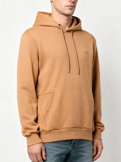 X-Cape Felpa da uomo in cotone con cappuccio - cammello