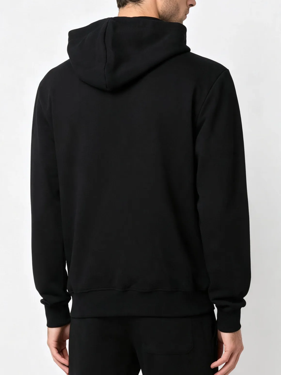 X-Cape Felpa da uomo in cotone con cappuccio - nero