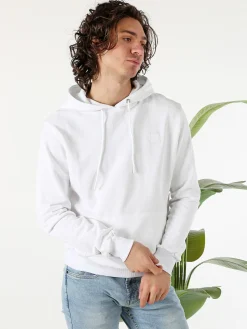 X-Cape Felpa da uomo in cotone con cappuccio - bianco