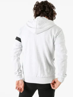X-Cape Felpa da uomo in cotone con cappuccio e zip - grigio chiaro
