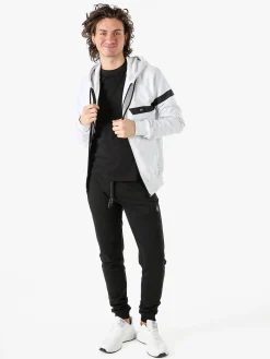 X-Cape Felpa da uomo in cotone con cappuccio e zip - grigio chiaro