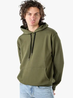 X-Cape Felpa da uomo oversize con cappuccio - militare