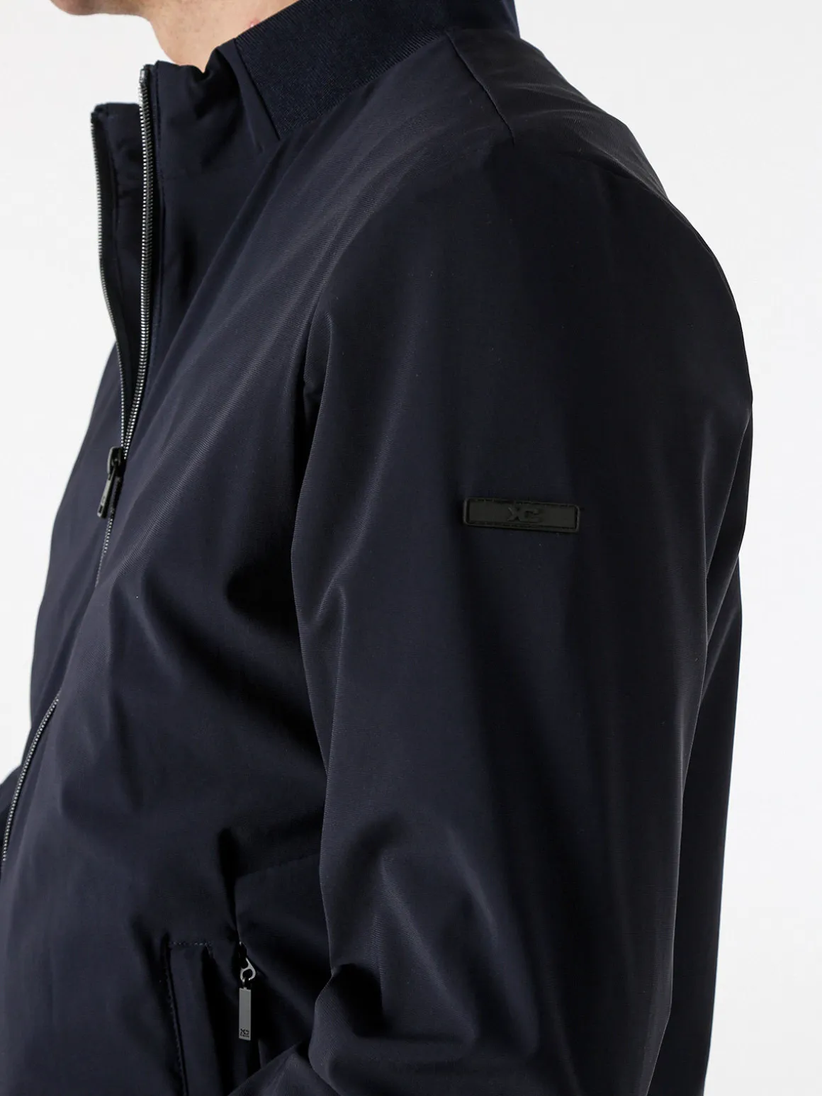X-Cape Giacca a vento da uomo con zip in tessuto tecnico - blu scuro