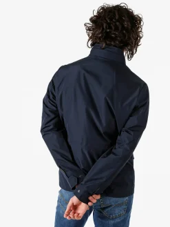 X-Cape Giacca impermeabile da uomo con bottoni e zip - blu scuro