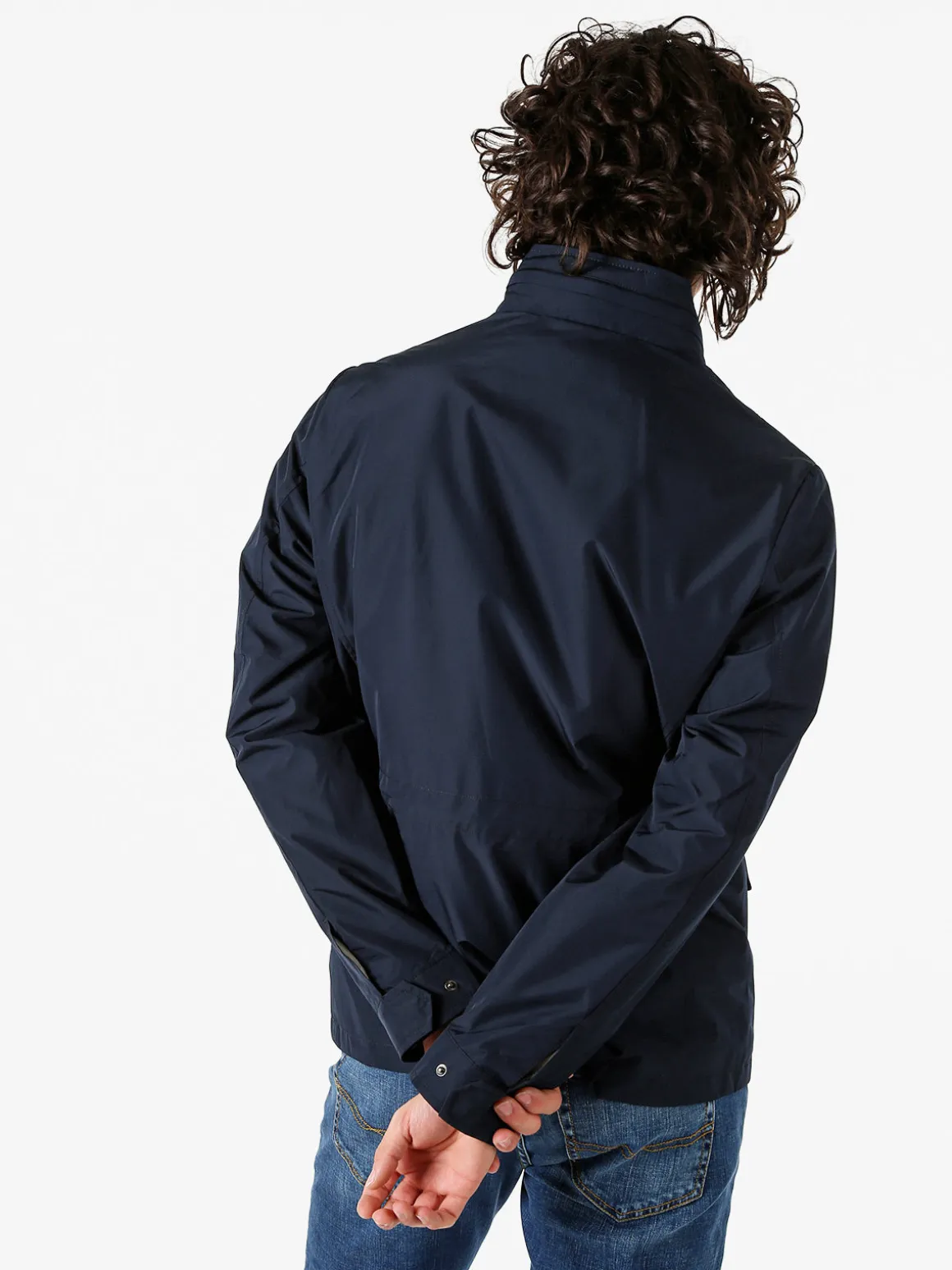 X-Cape Giacca impermeabile da uomo con bottoni e zip - blu scuro