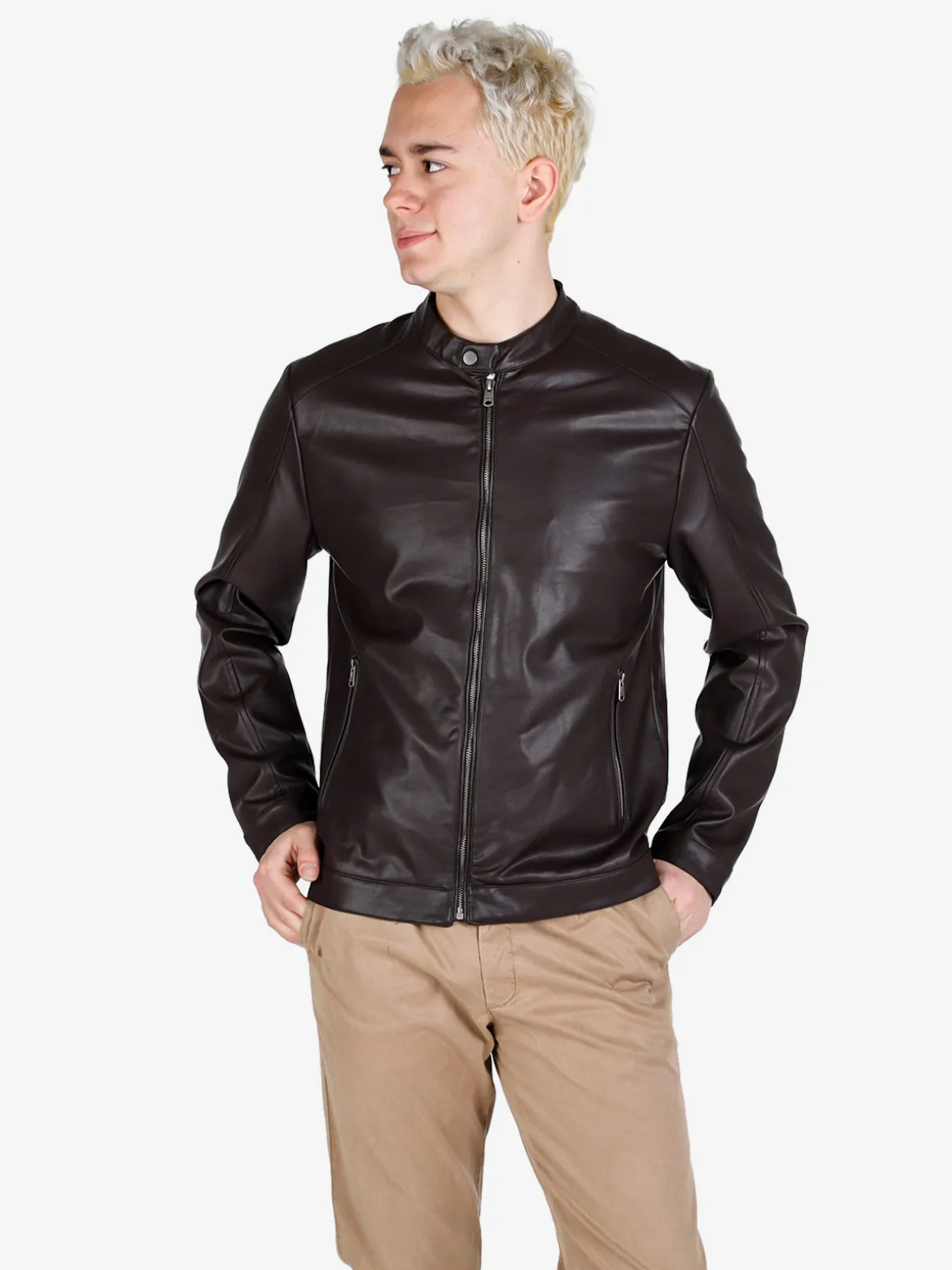 X-Cape Giacca uomo in ecopelle con zip