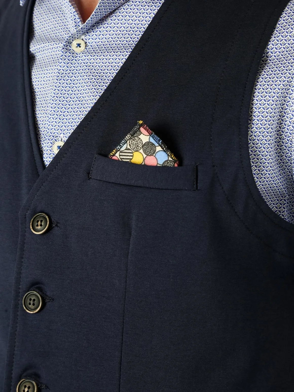 X-Cape Gilet classico da uomo con bottoni - blu scuro
