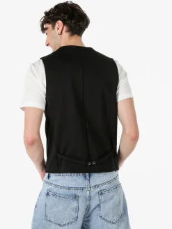 X-Cape Gilet classico da uomo con bottoni - nero