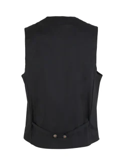X-Cape Gilet uomo tinta unita con taschini - nero