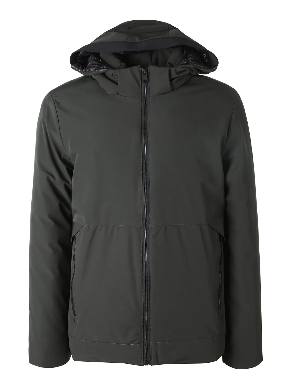 X-Cape Giubbotto uomo imbottito con cappuccio e zip - militare