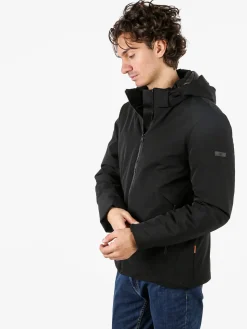 X-Cape Giubbotto uomo imbottito con cappuccio e zip - nero