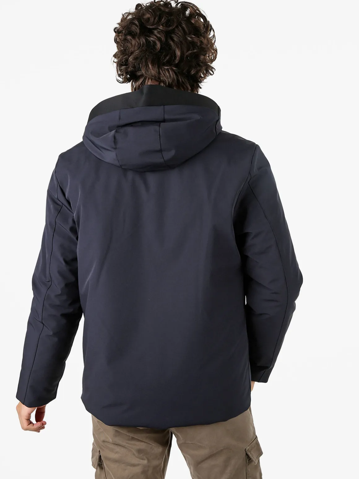 X-Cape Giubbotto uomo imbottito con cappuccio e zip - blu scuro