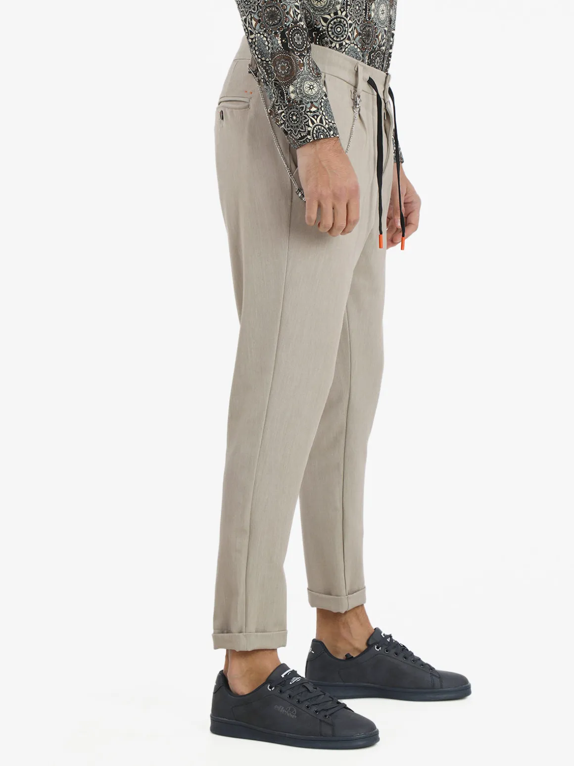 X-Cape Pantaloni casual da uomo con catena